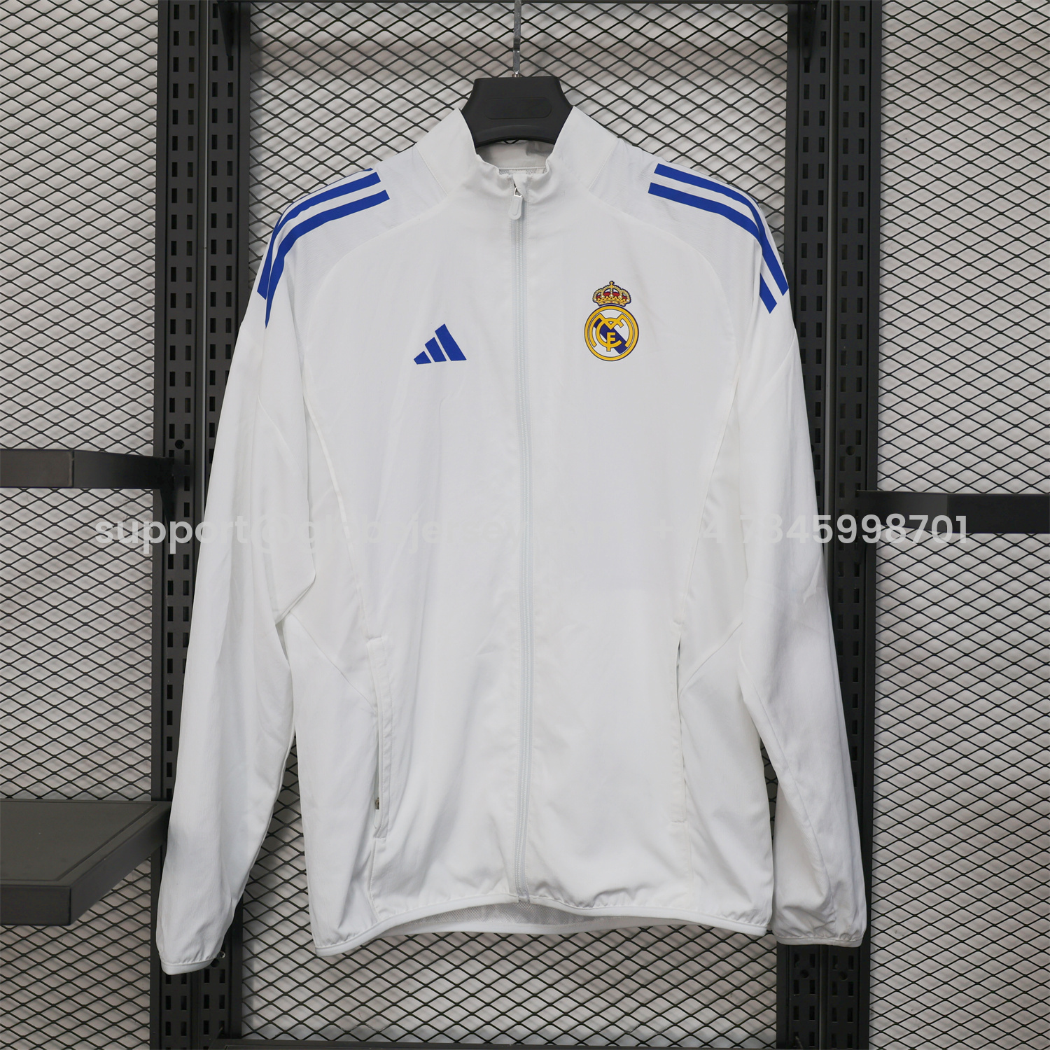 Real Madrid 25-26 White Windbreaker Jacket