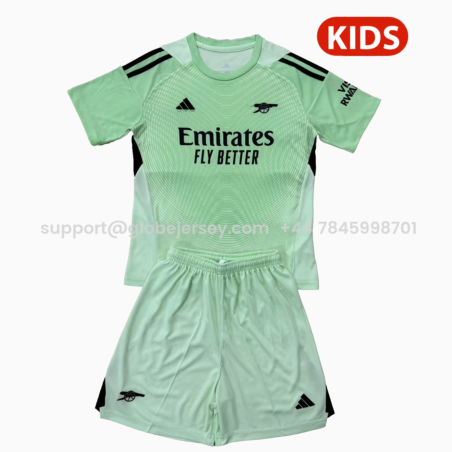 Arsenal 25-26 Light Green Goalkeeper Kids Kit