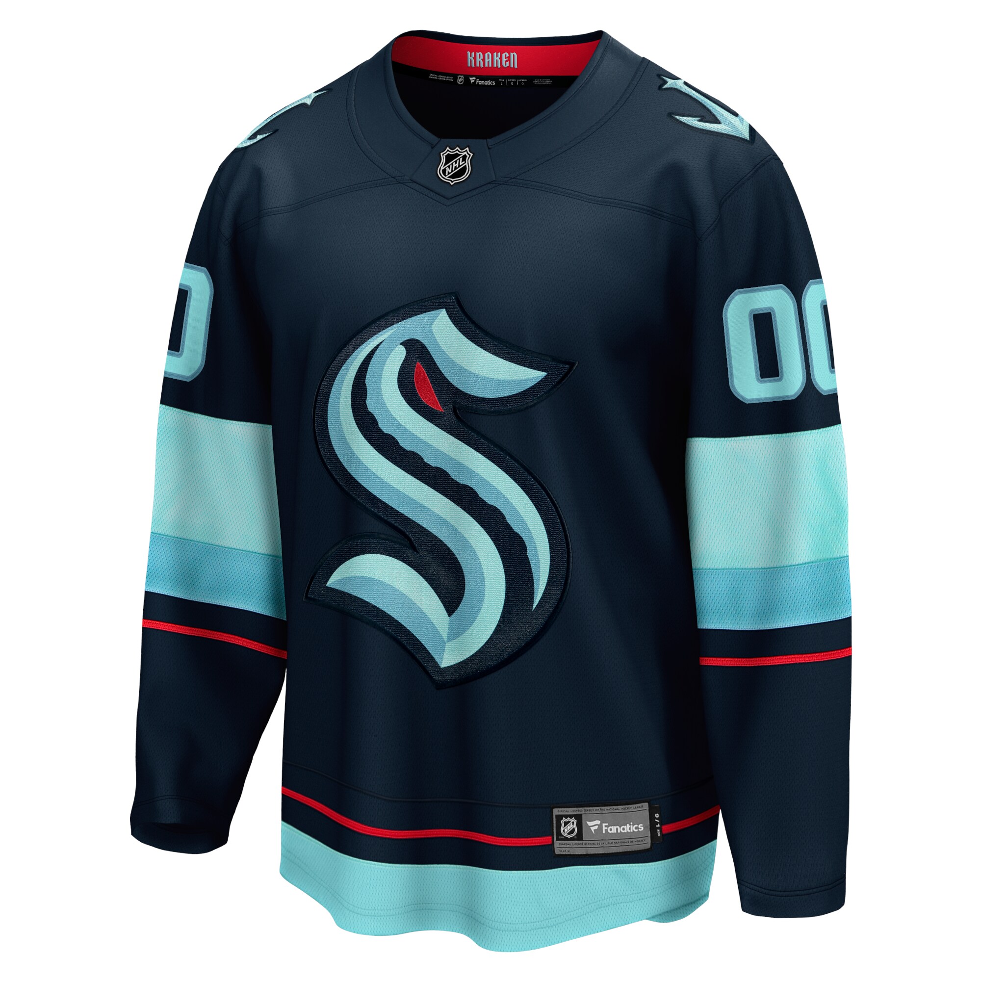 Seattle Kraken Fanatics Home Breakaway Custom Jersey – Navy