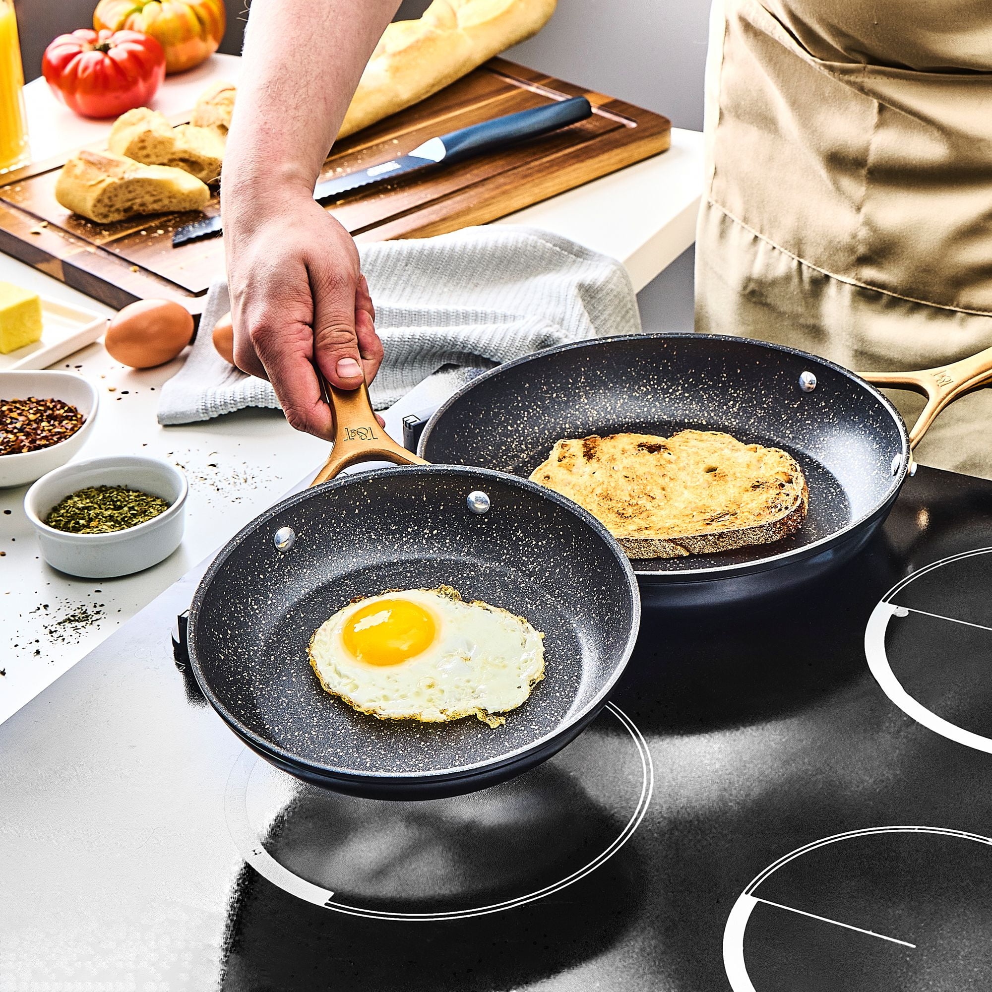 Thyme & Table Supreme 12-Piece Non-Stick Cookware Set, Pots and Pans Set- Bronze