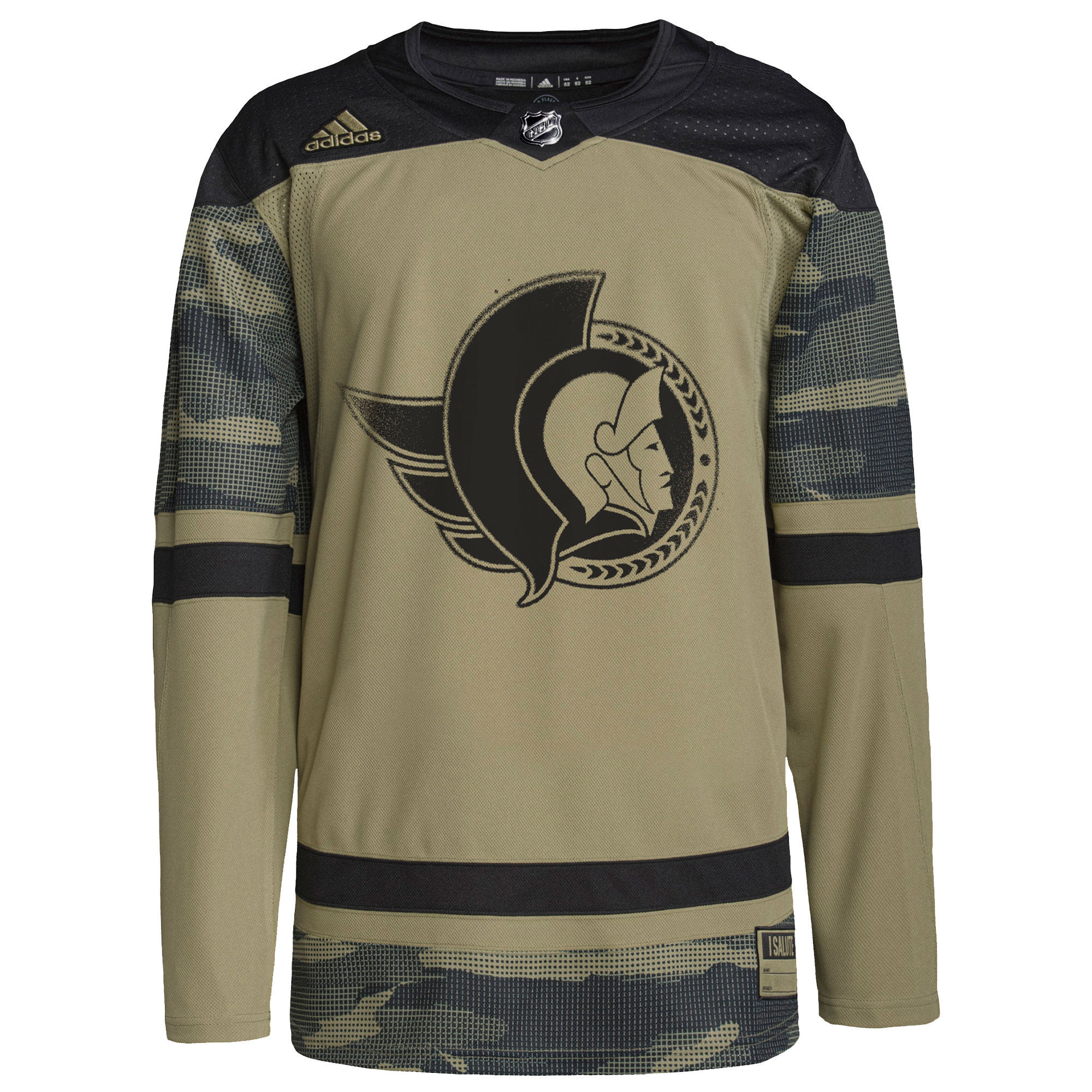 Ottawa Senators  Logo Military Appreciation Team  Practice Jersey – Camo