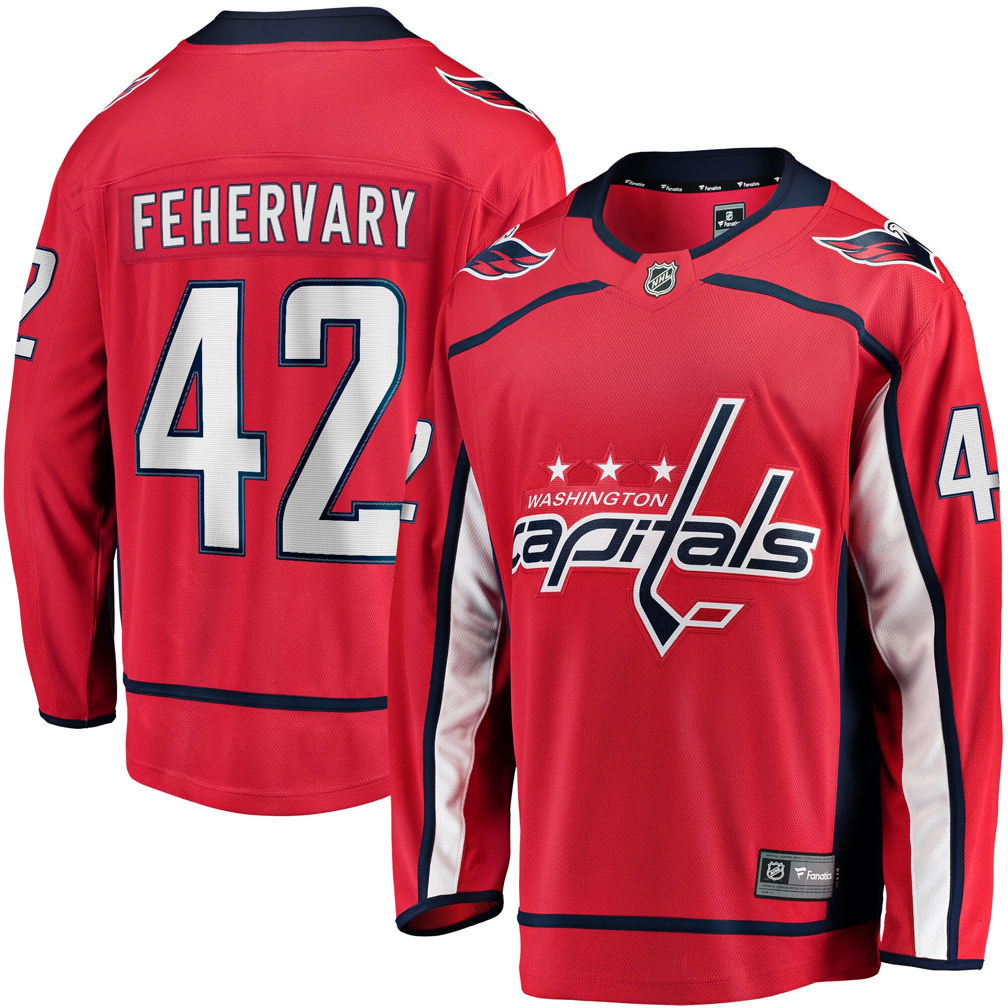 Martin Fehervary Washington Capitals Fanatics Home Breakaway   Jersey – Red