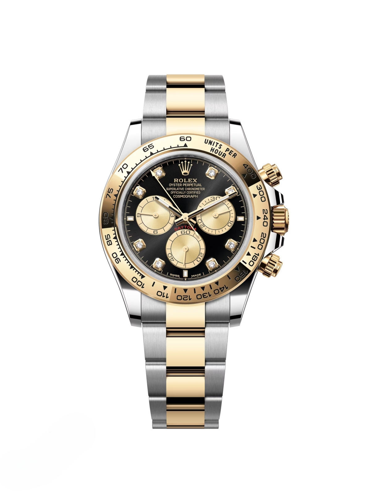 【Super Clone】Rolex Daytona 40mm Two-Tone Black Diamond Dial  m126503-0002