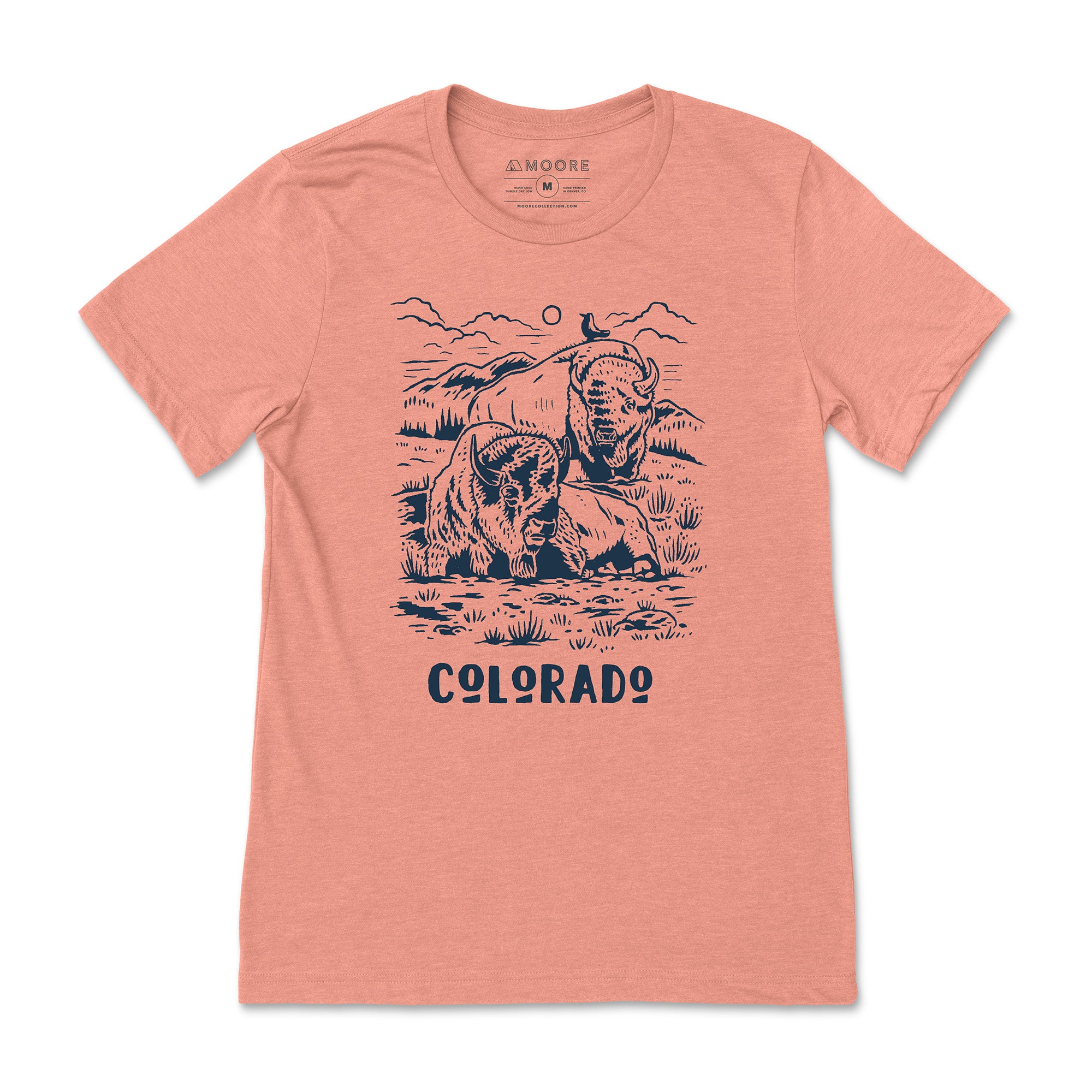 Colorado Bison Tee -Sunset