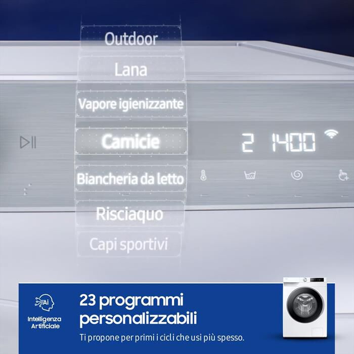 SAMSUNG - Lavatrice WW90DG6U25LEU3 9 Kg Classe A-bianco