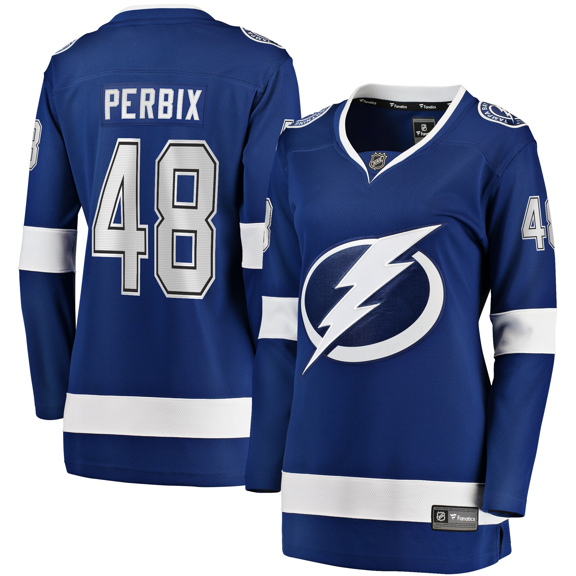 Nick Perbix Tampa Bay Lightning Fanatics Women’s Home Breakaway   Jersey – Blue