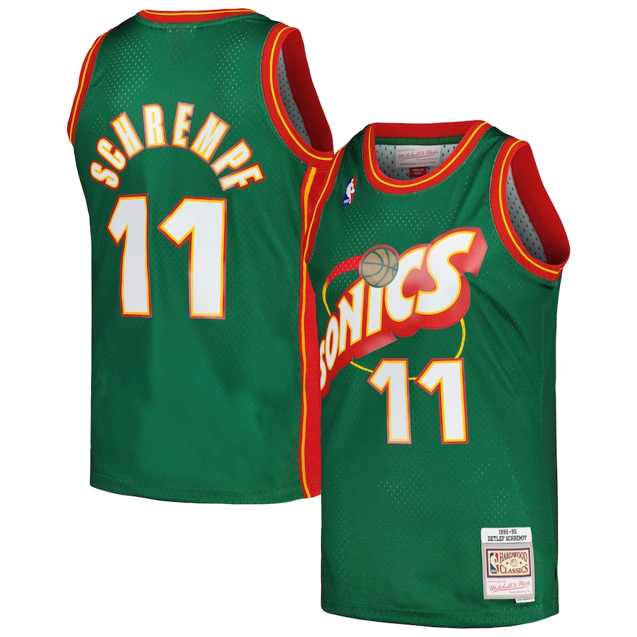 Seattle SuperSonics Mitchell & Ness 1995/96 Hardwood Classics Swingman Jersey - Green