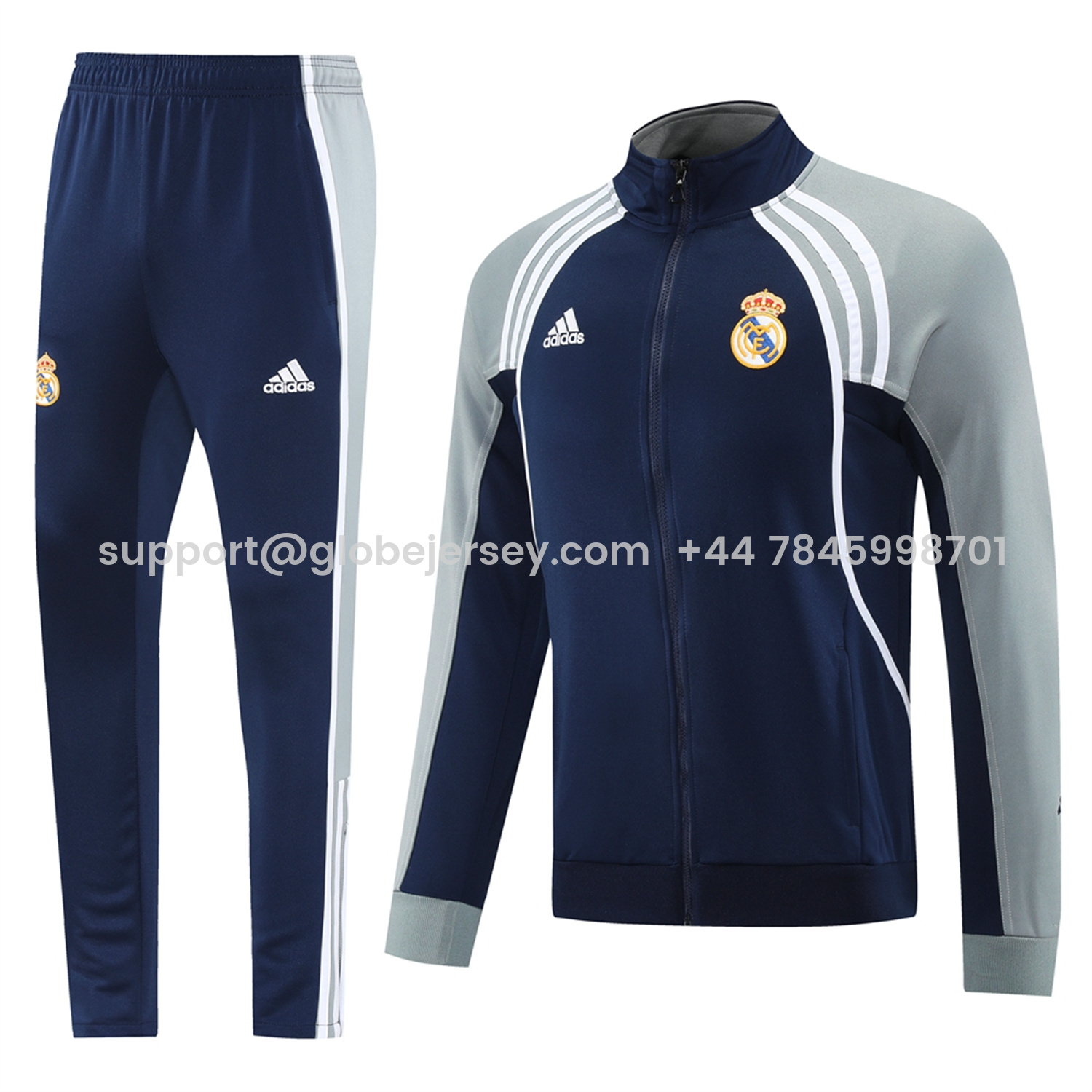 Real Madrid 25-26 Jacket Training Tracksuit - Blue Grey Jackets & Pants
