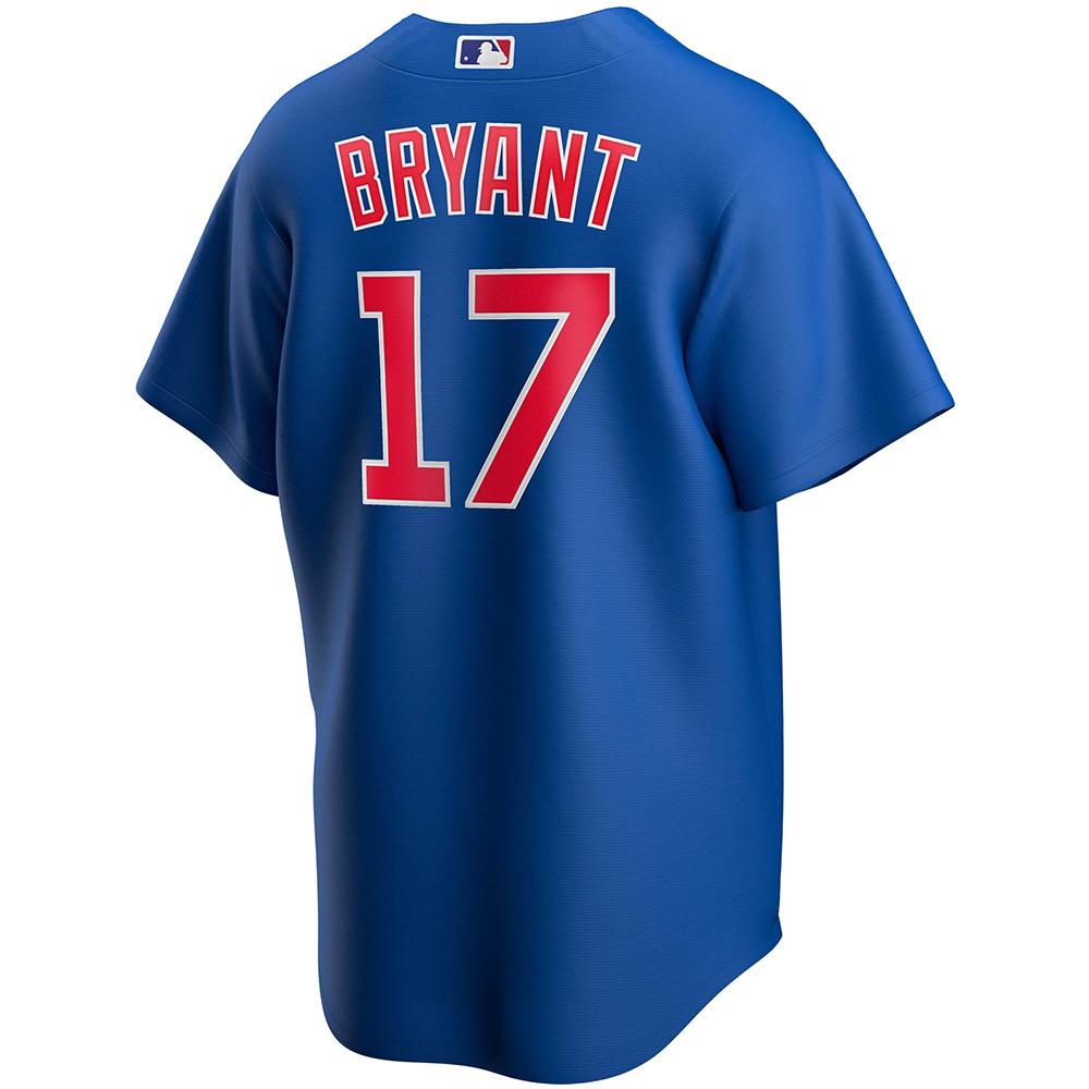 Mens Chicago Cubs Kris Bryant Cool Base Replica Jersey Blue