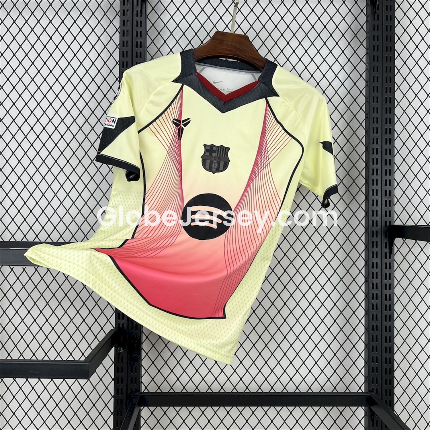 Barcelona 25-26 T90 Red Lines Yellow Special Jersey - Fans Version
