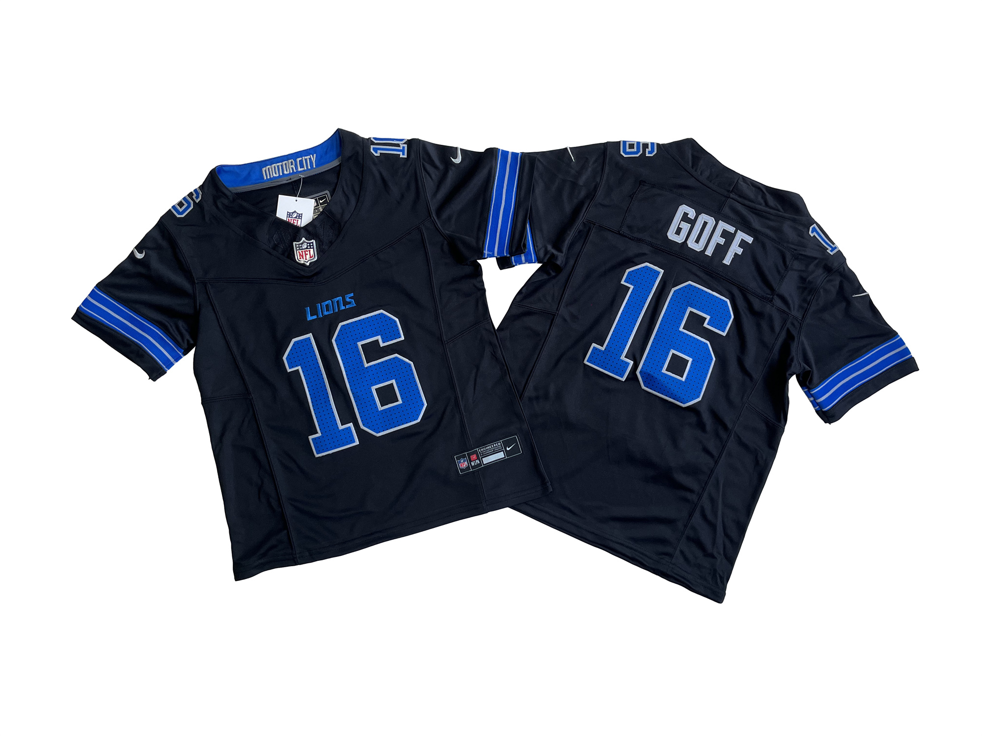 Youth Detroit Lions Jared Goff Black 2nd Alternate Vapor F.U.S.E. Limited Jer