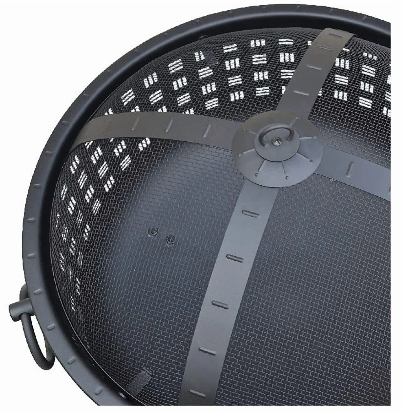 Gl Brunswick Fire Pit Darby Home,landmann,24 Inch Firebowl With Wide Rim, Durable Black Sand Paint Finish, Firebowl Hoop Handles, 25 Inch Poker-ETD25995