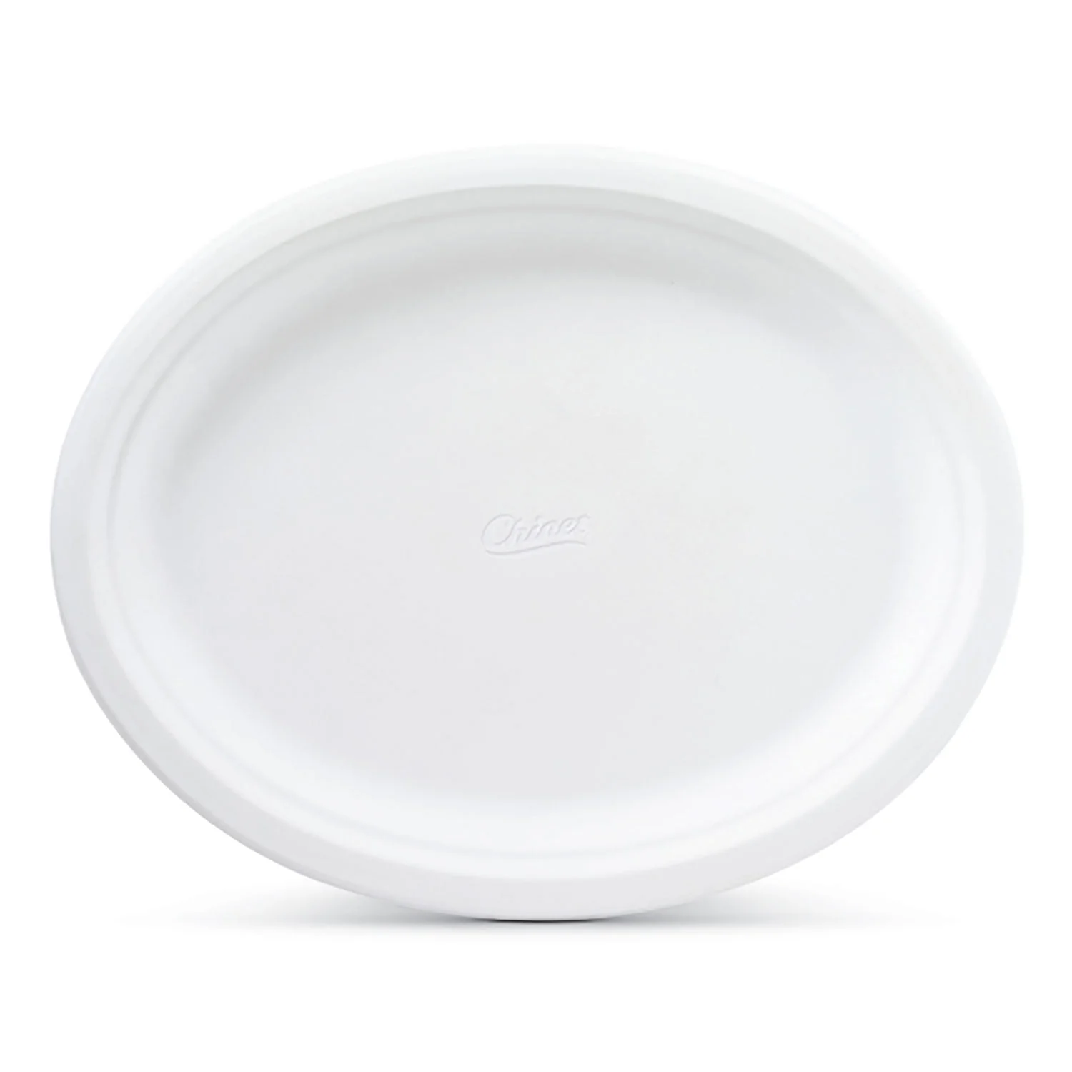 Chinet Classic® Premium Disposable Paper Platters, White, 12 �?x 10