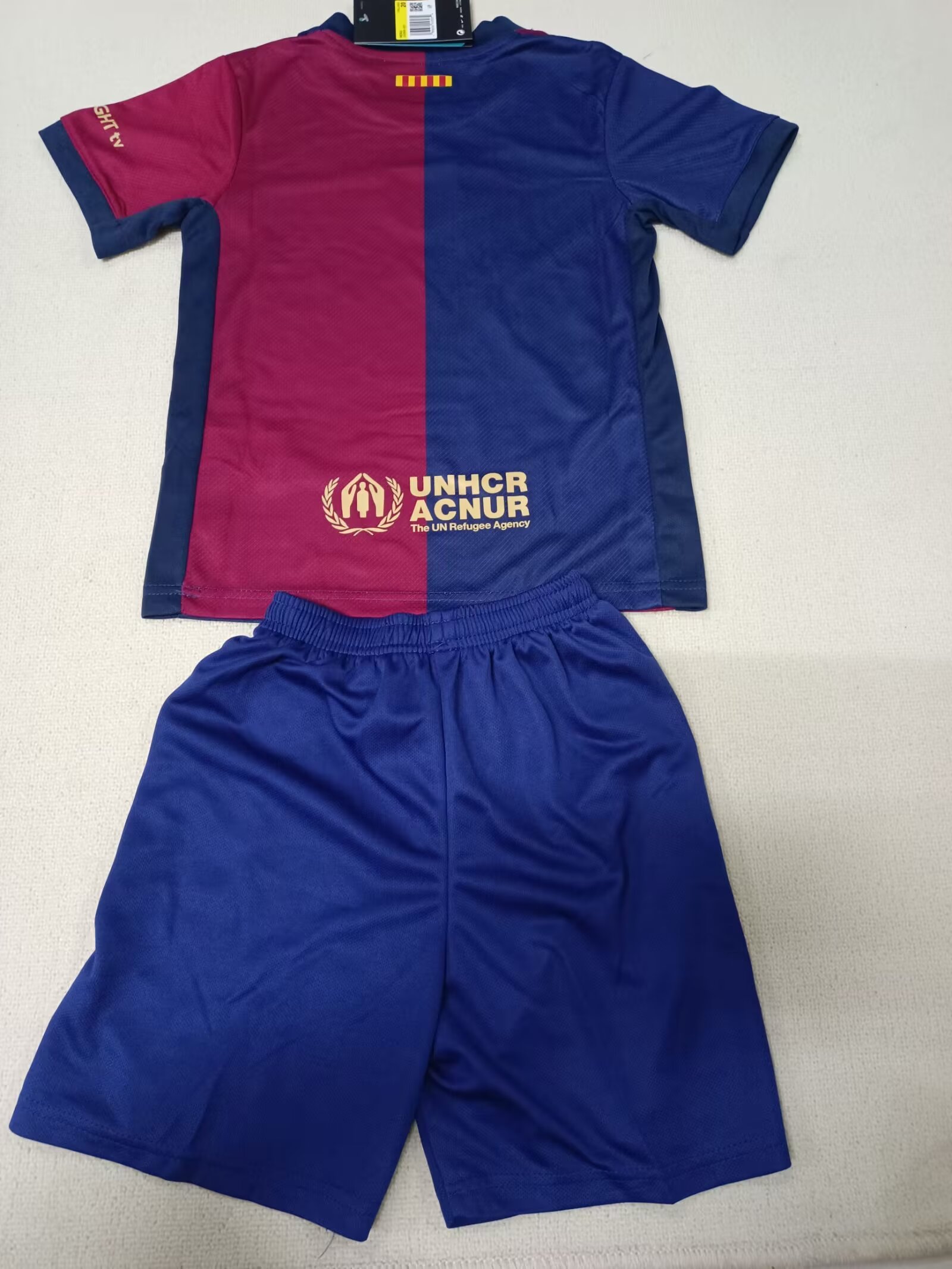 2024-25 Barcelona Home Jersey Children's Set - Fans Edition