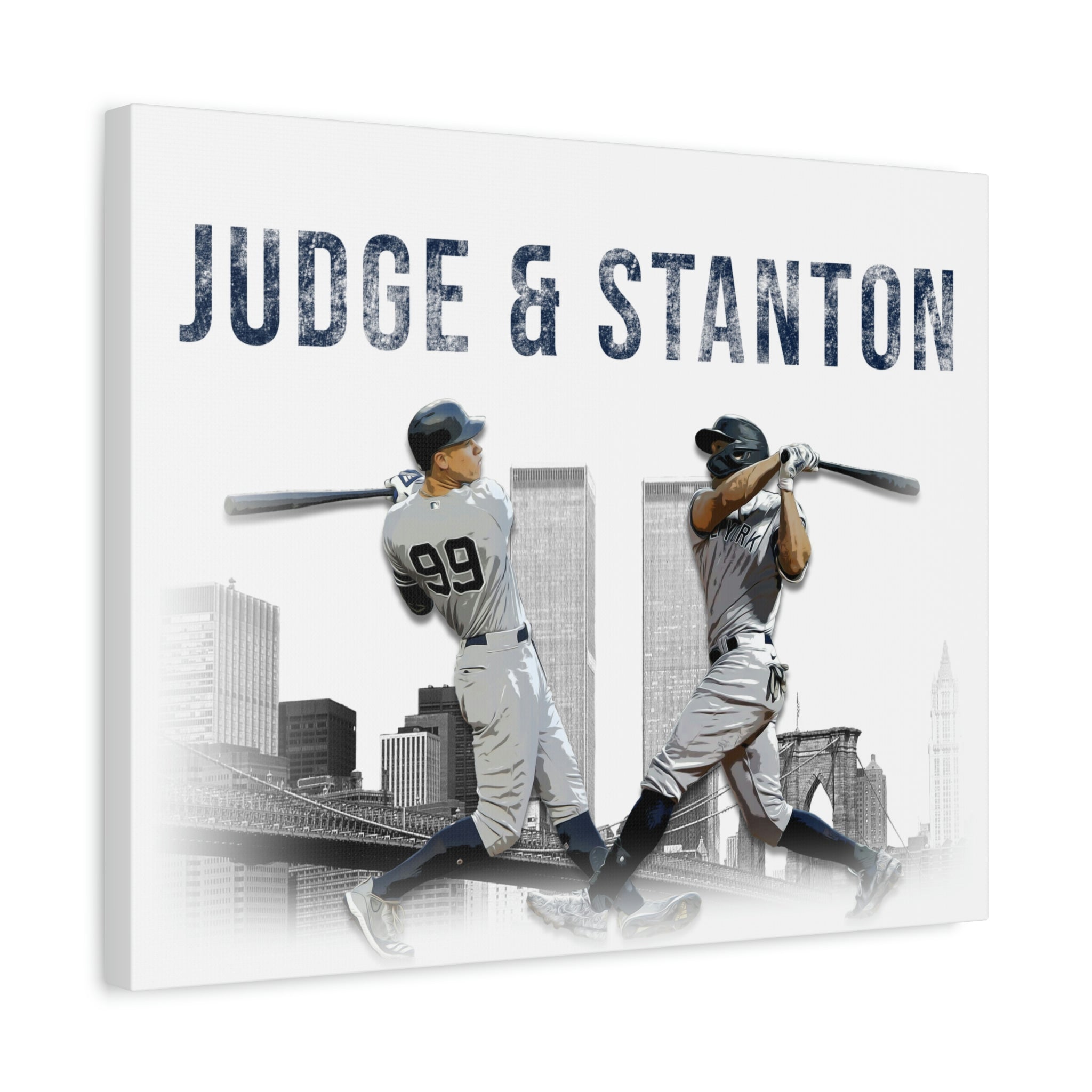 Aaron Judge & Giancarlo Stanton New York Yankees Twin Towers Premium Wall Art Canvas Wrap