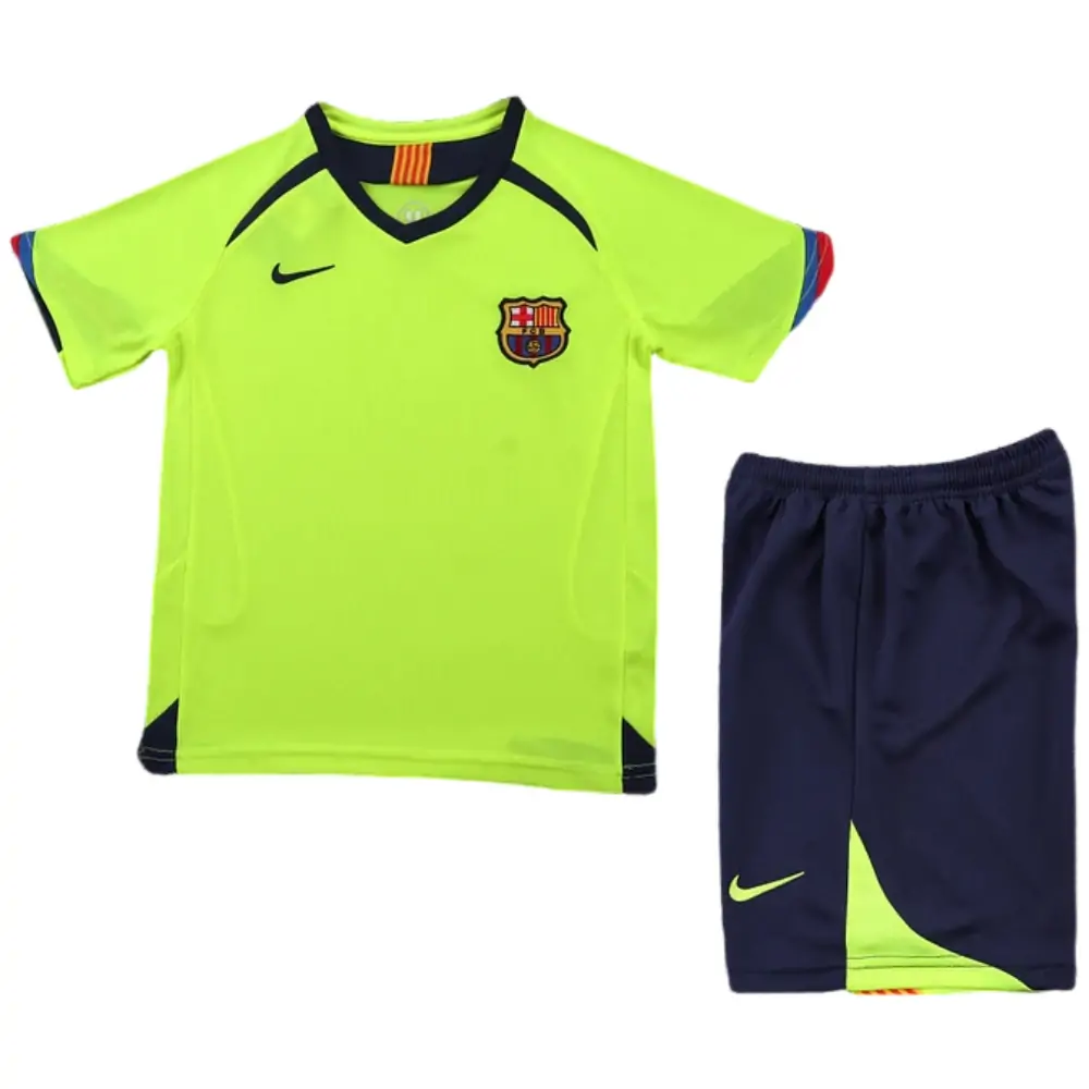 2005-06 Barcelona Away Retro Children's Jersey Set - Fans Edition