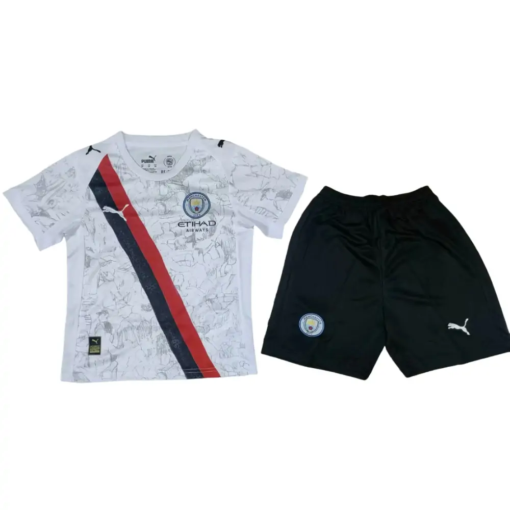 2025-26 Manchester City Away Jersey Children's Set - Fans Edition