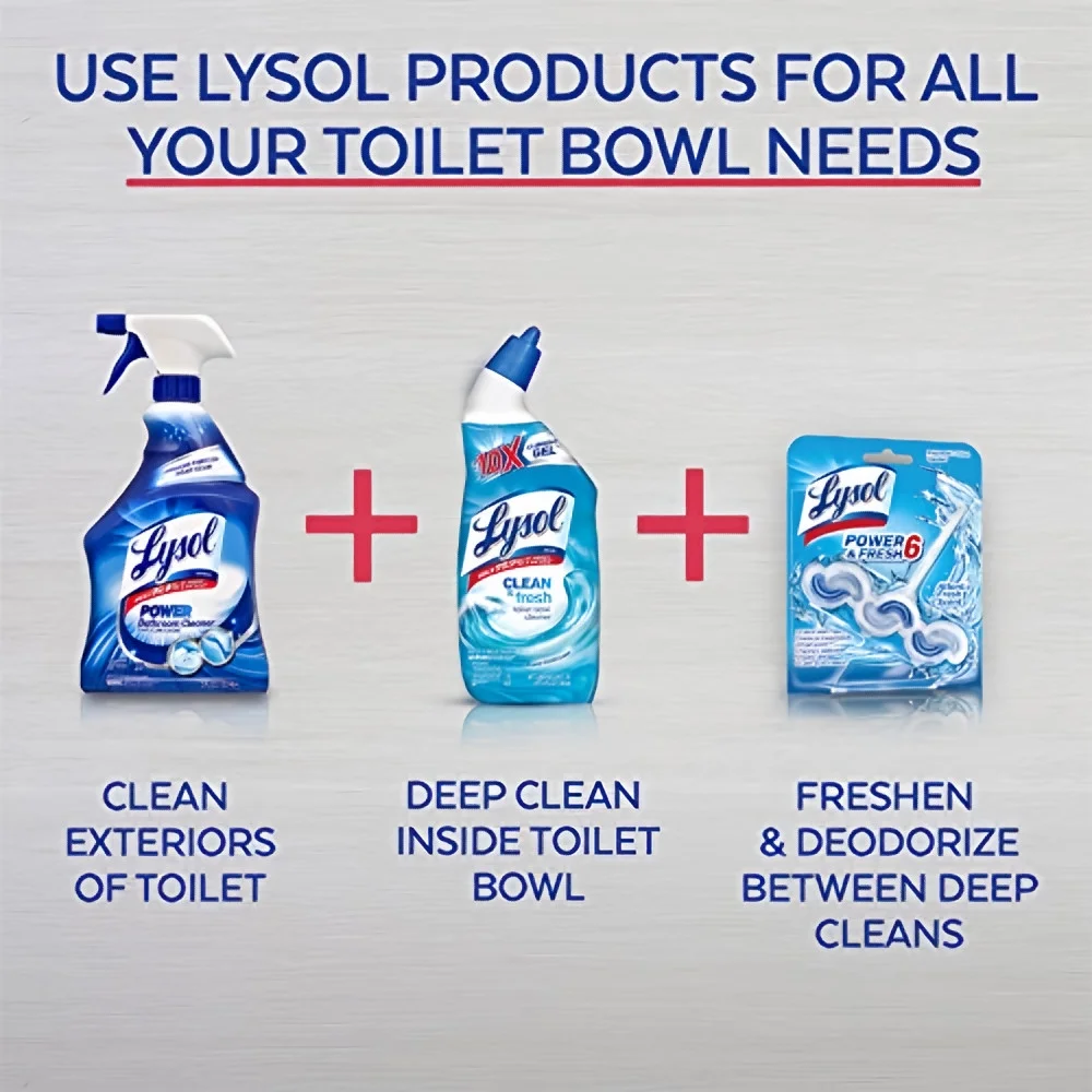Lysol Toilet Bowl Cleaner Gel Forest Rain Scent 24 oz (Pack of 32)