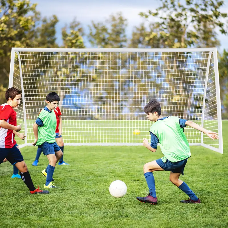 12′ x 6′ x 4′ Portable Soccer Goal – Quick-Assembly UPVC Frame with High-Tensile Netting