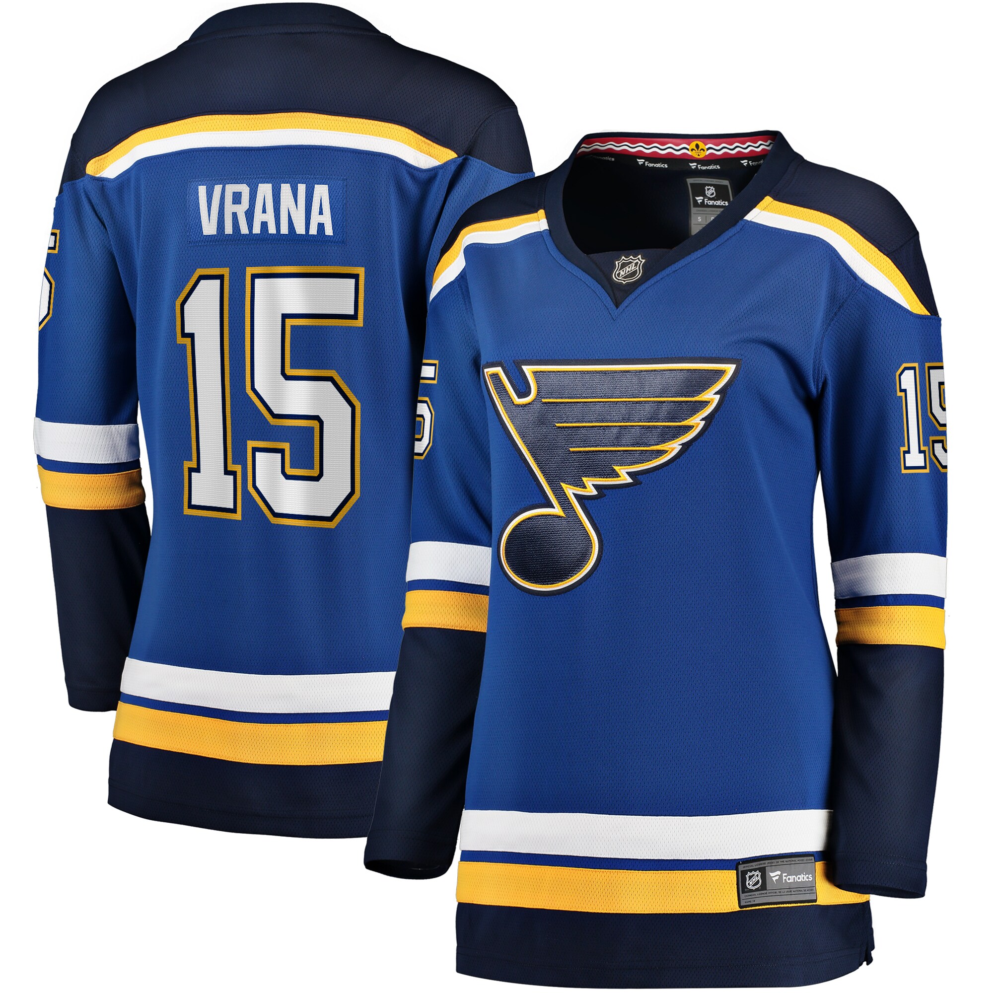 Jakub Vrana St. Louis Blues Women’s Fanatics Home Breakaway Jersey – Blue