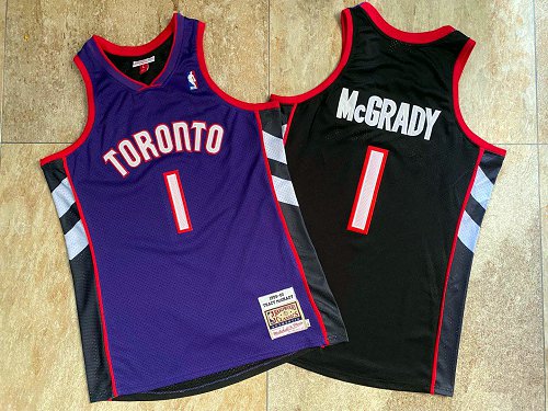 Mitchell &ness McGrady 1999-00 Raptors AU Retro Purple Front and Black Back Jersey