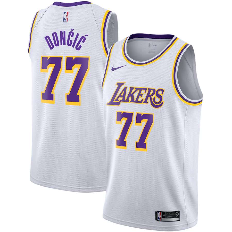 Los Angeles Lakers Association Edition Swingman Jersey - White - Luka Dončić
