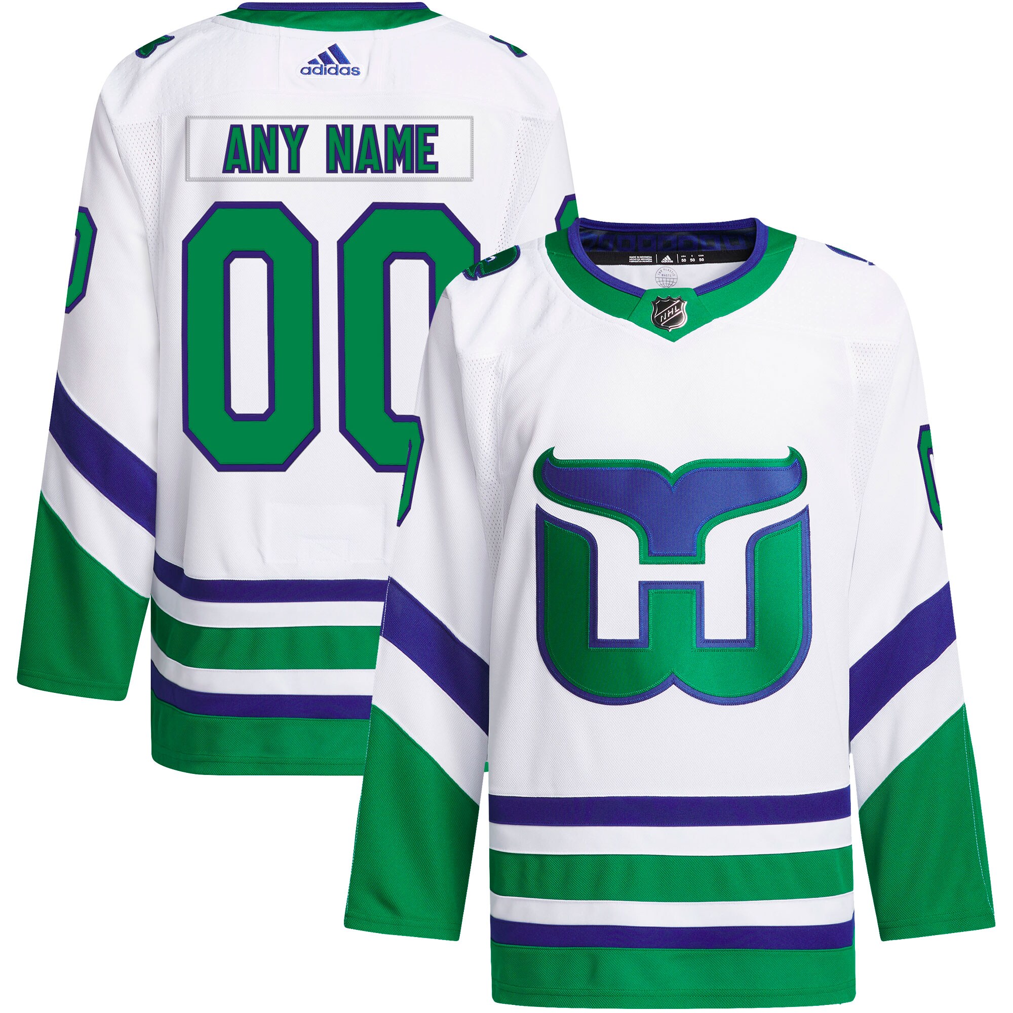 Carolina Hurricanes     Primegreen  Custom Jersey – White