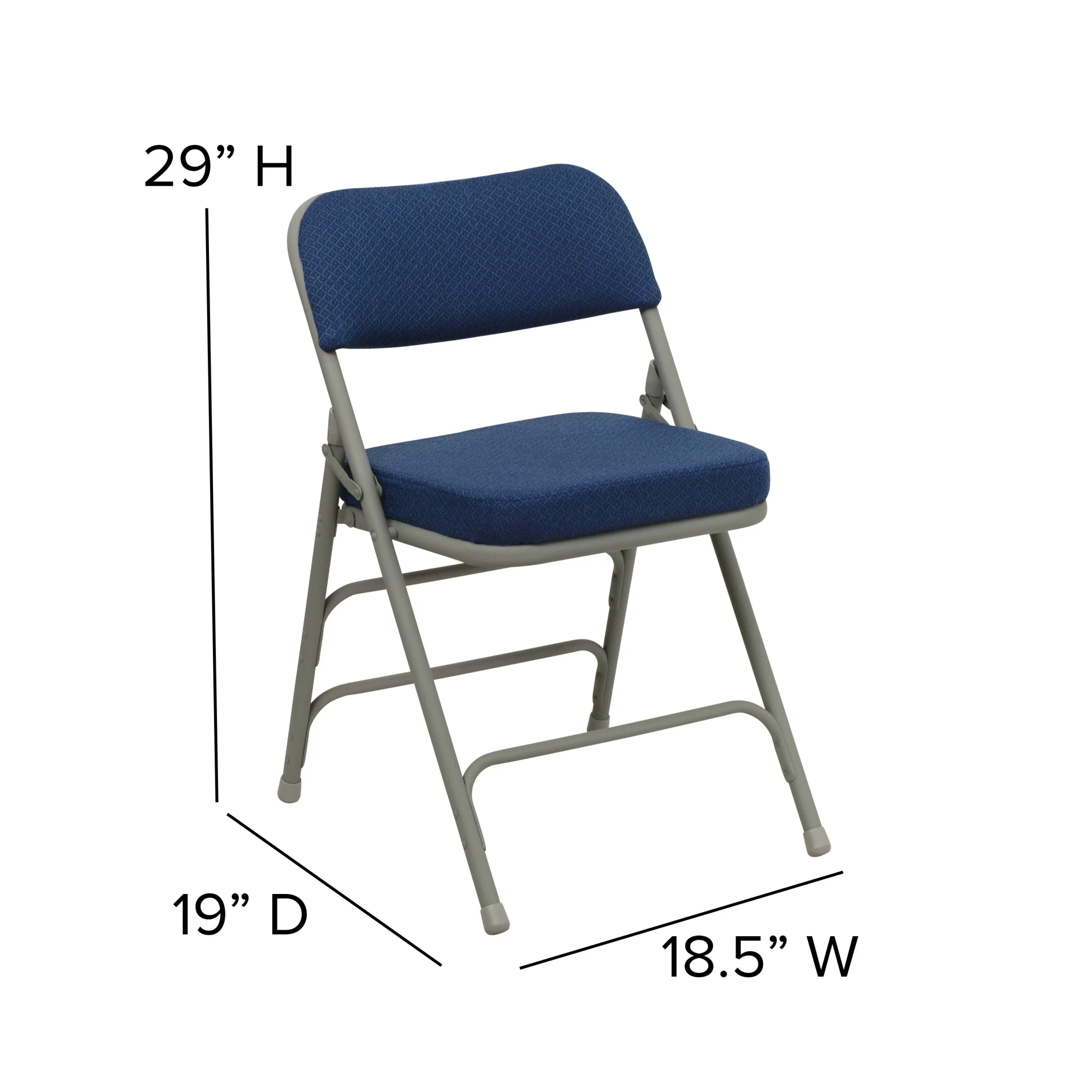 Flash Furniture Hercules Adult Triple Braced & Double Hinged Folding Chairs, Set of 2, Navy