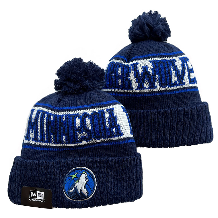 Minnesota Timberwolves  Cuffed Knit Hat with Pom