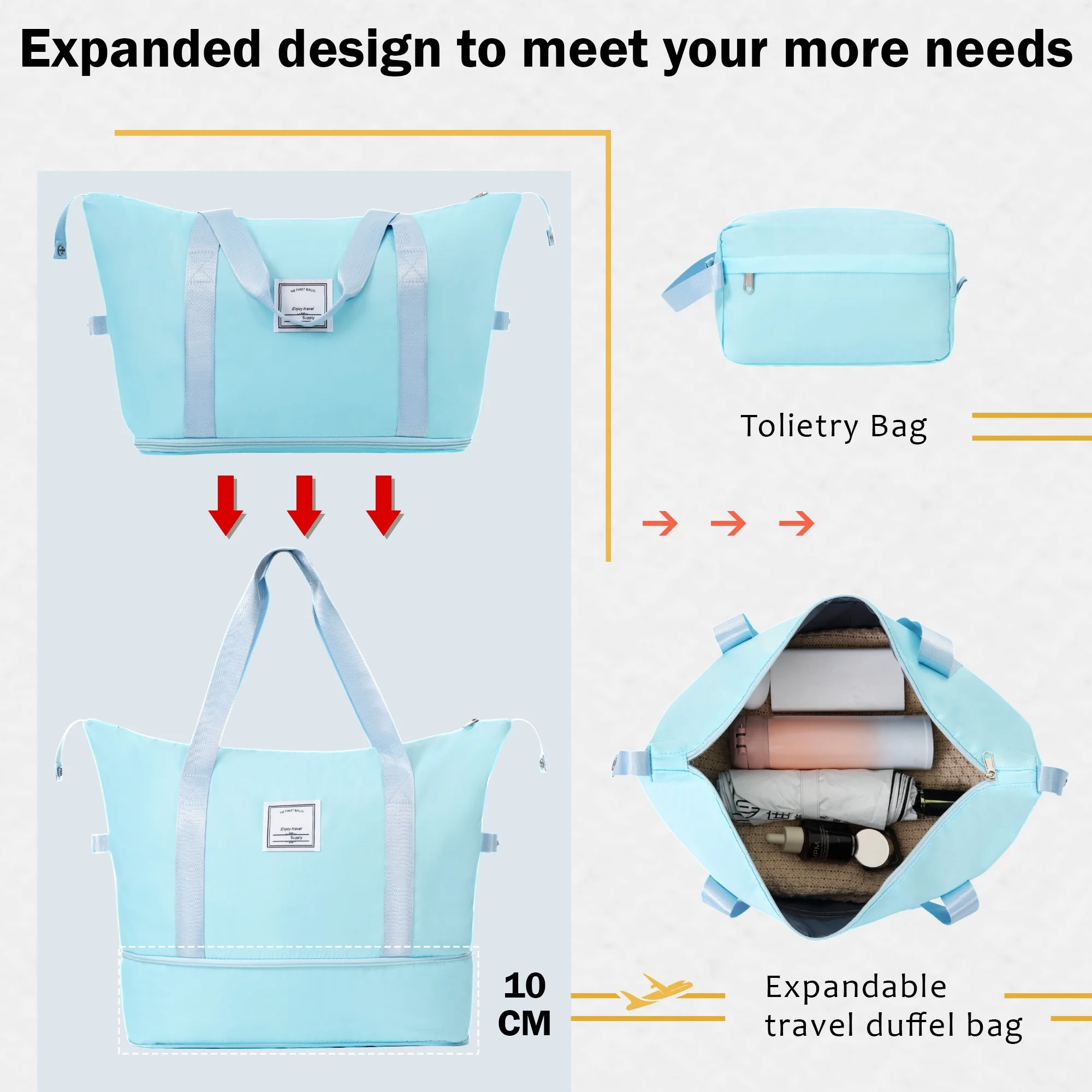 imerelez 2 Piece Luggage Set with Bags Expanable Spinner Wheels ABS Lightweight Suitcase with TSA Lock 20inch+28inch