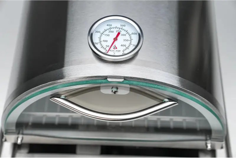 12.000 BTU Portable Multi-Fuel Pizza Oven: Stainless Steel Countertop Grill for Outdoor Baking & Roasting