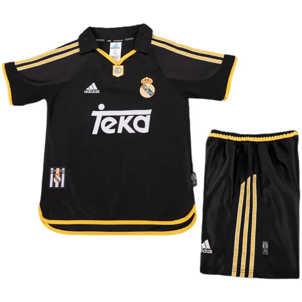 1999-01 Real Madrid Away Retro Children's Jersey Set - Fans Edition