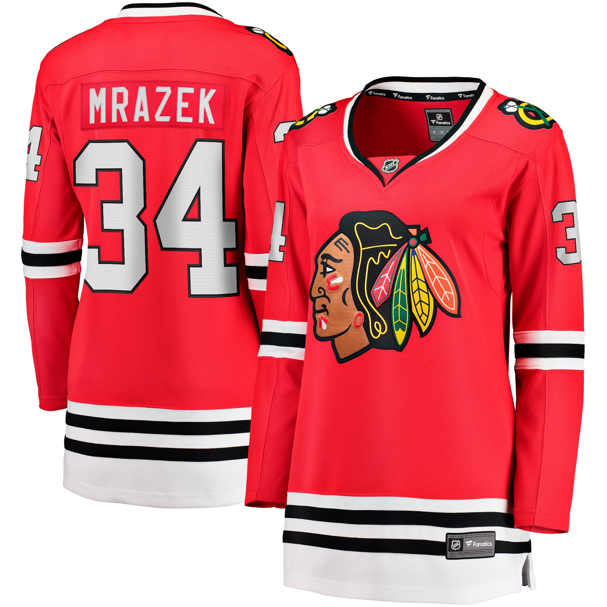 Petr Mrazek Chicago Blackhawks Fanatics Women’s Home Breakaway   Jersey – Red