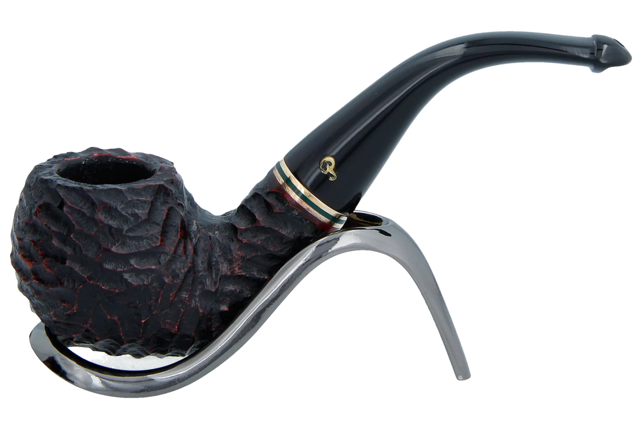Peterson of Dublin Emerald Rusticated Briar Smoking Pipe - Shape 03 - 9mm