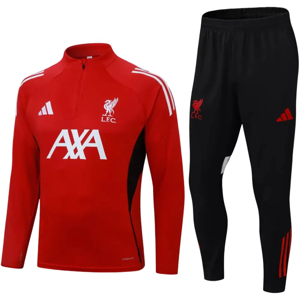 2025/26 Liverpool red half-zip training jersey