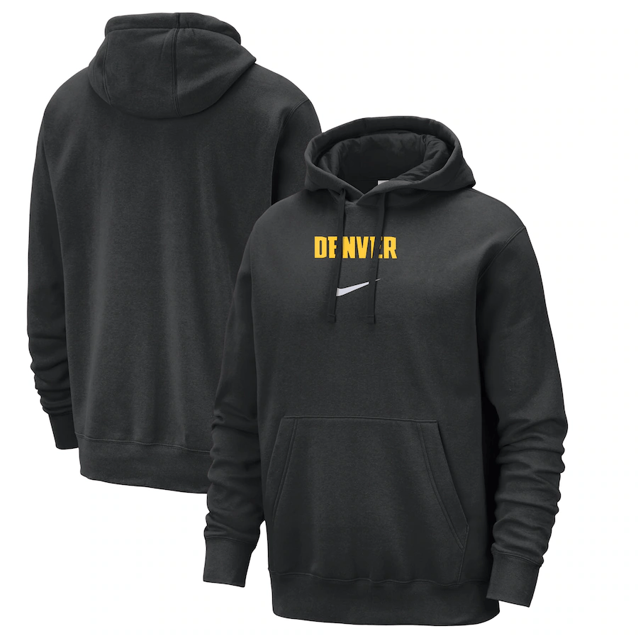 Men's Denver Nuggets  Black 2023/24 City Edition Essential Club Pullover Hoodie