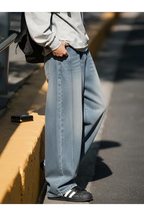 Baggy Hip Hop Jeans for Men Wide Leg