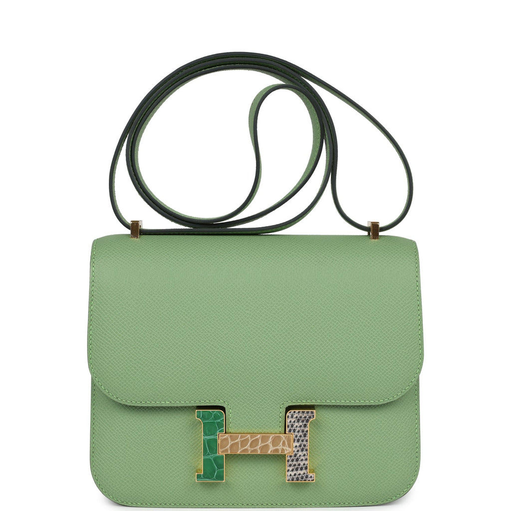 Constance 18 Vert Criquet Epsom Marquette Hardware