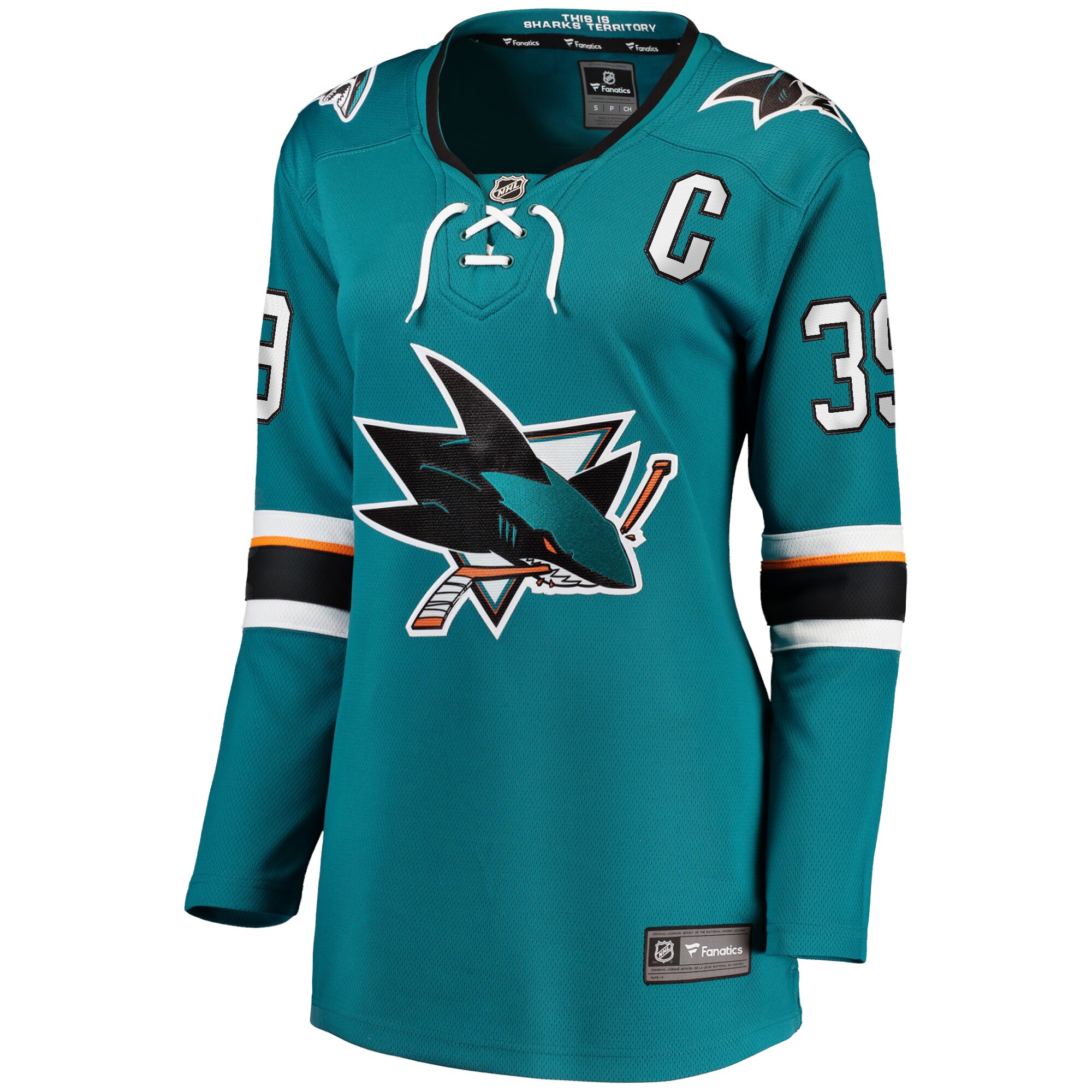 Logan Couture San Jose Sharks Fanatics Women’s Home Breakaway   Jersey – Teal