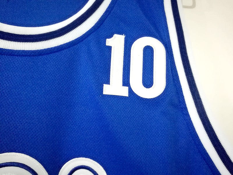 Croatian League Cibona No. 10 Drazen Petrovic blue jersey