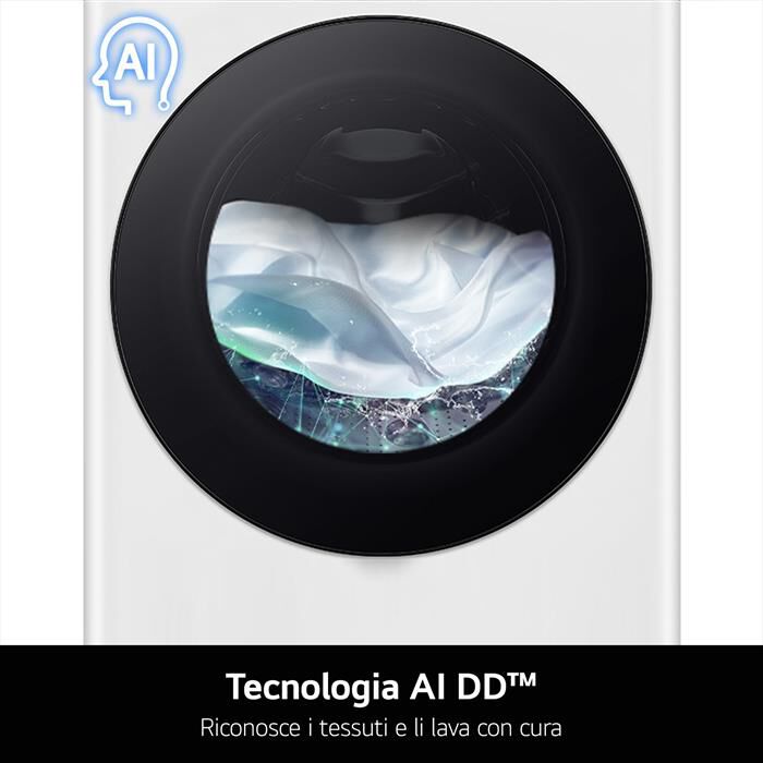 LG - Lavatrice AI DD R7 F4R7010TSWG 10kg Classe A-Bianco