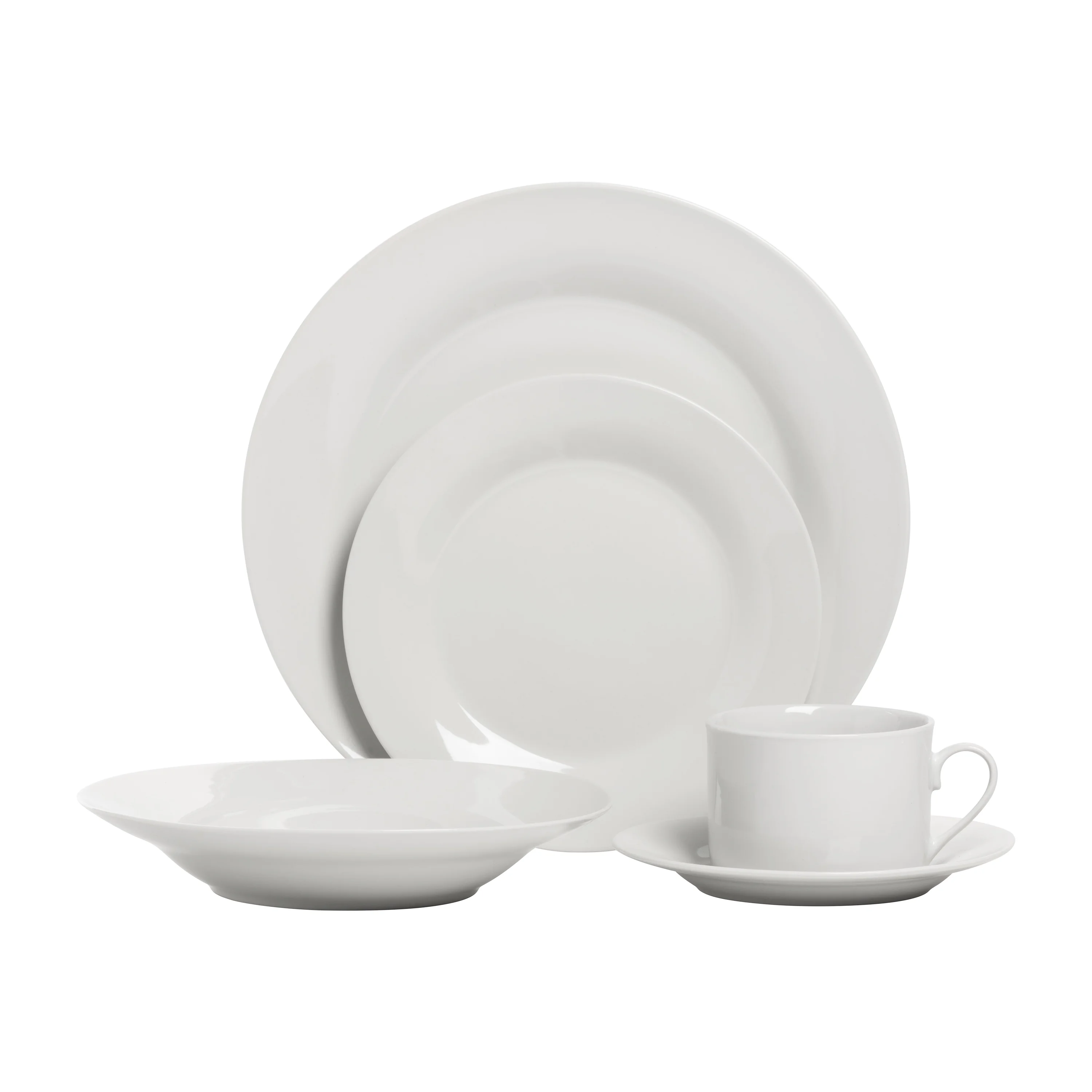 10 Strawberry Street Simply White Square 45-Piece Entertaining Dinnerware Set