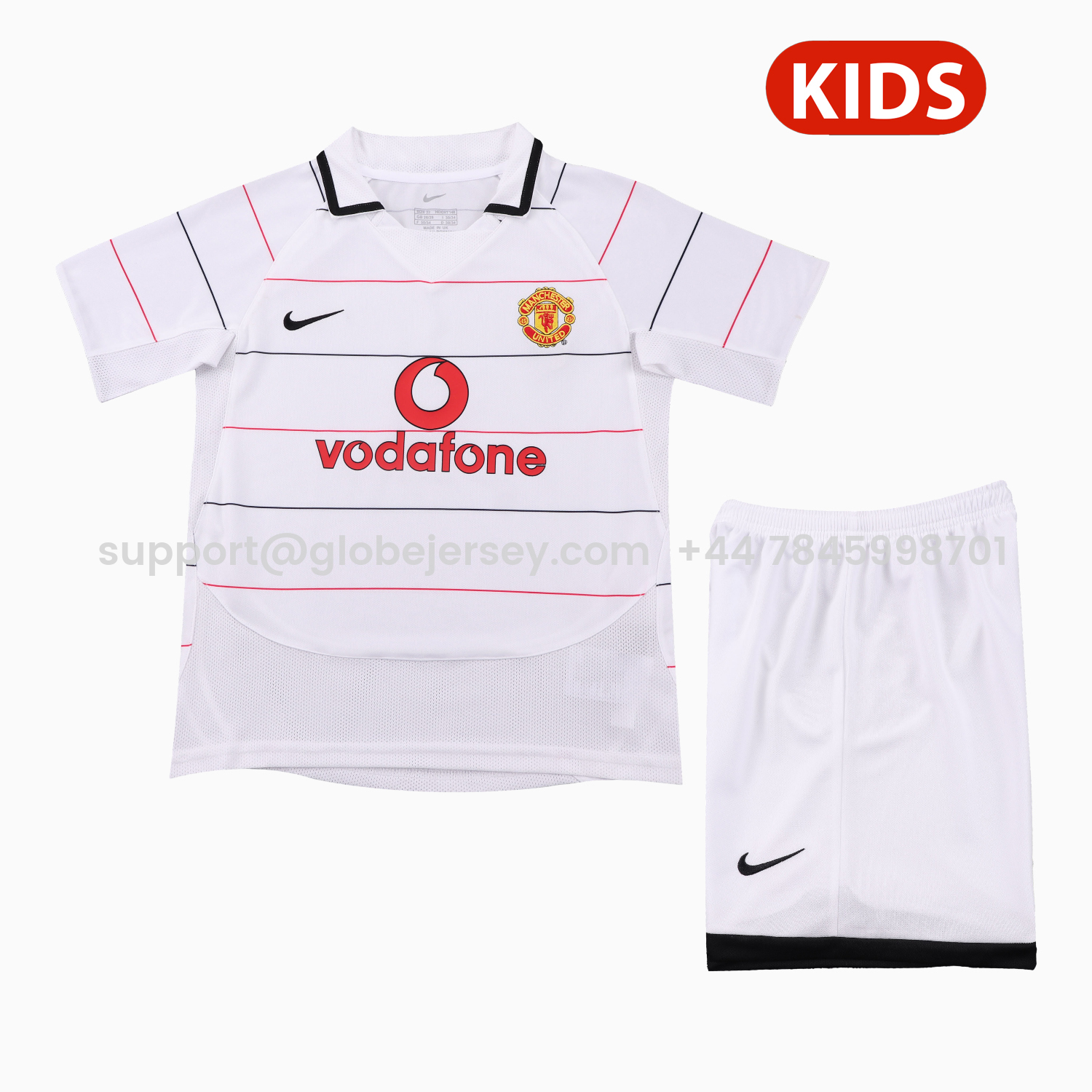 Retro Manchester United 2003-05 Away Kids Kit
