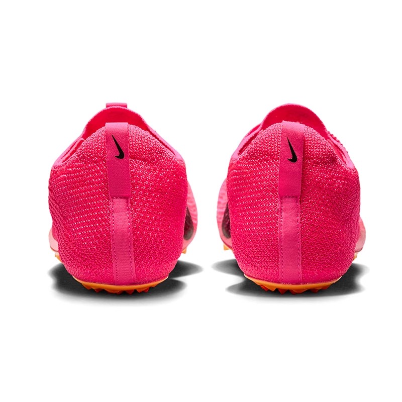 Fully knitted watermelon red sprint spikes