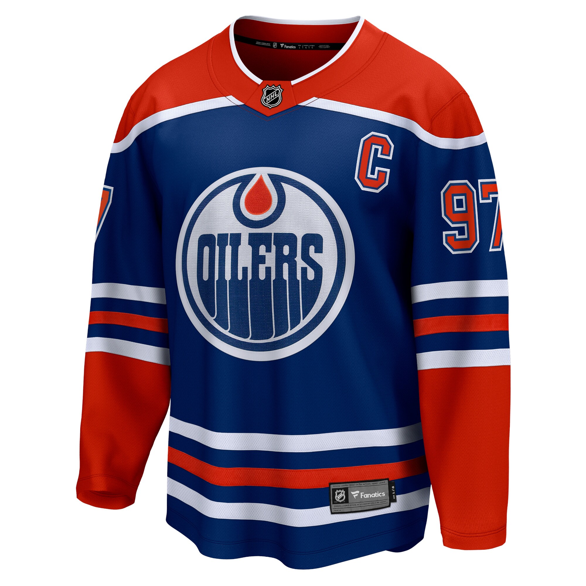 Connor McDavid Edmonton Oilers Fanatics Home Premier Breakaway   Jersey – Royal