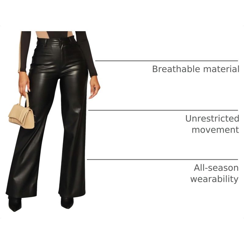 Women's High Waist Faux Leather
