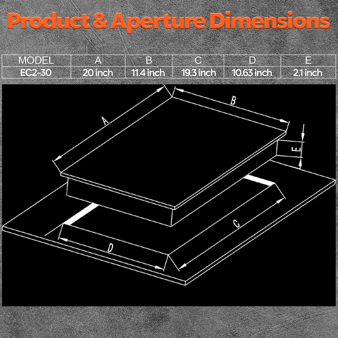 Ramblewood 2 Burner Electric Cooktop, EC2-30, 220V, UL rated German EGO burner.