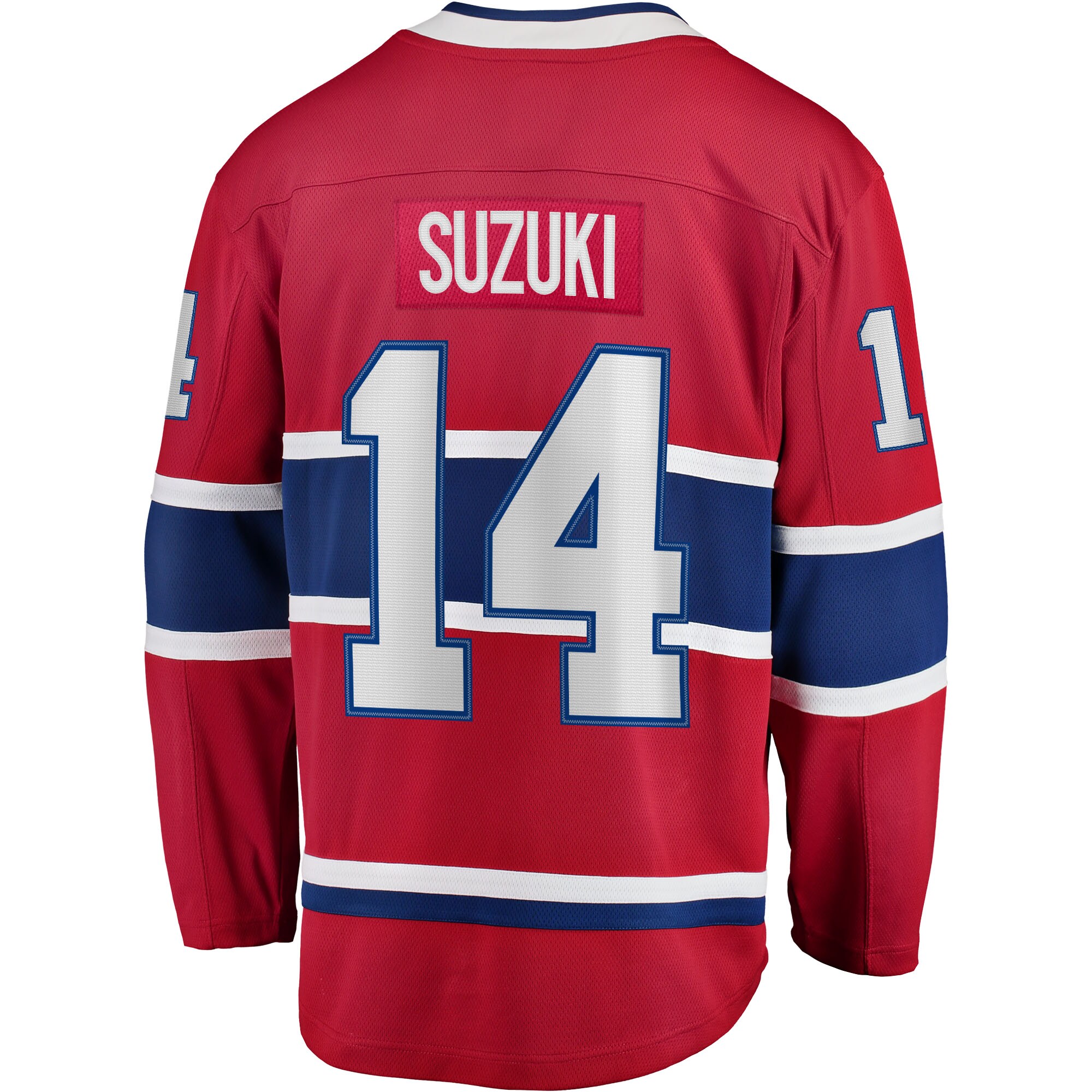 Nick Suzuki Montreal Canadiens Fanatics Home Captain Patch Breakaway   Jersey – Red