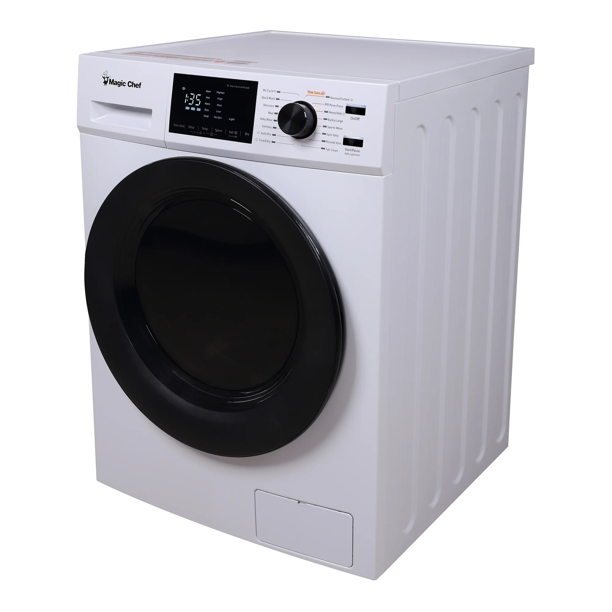 Magic Chef 2.7 cu. ft. White All in One Ventless Washer Dryer Combo in White