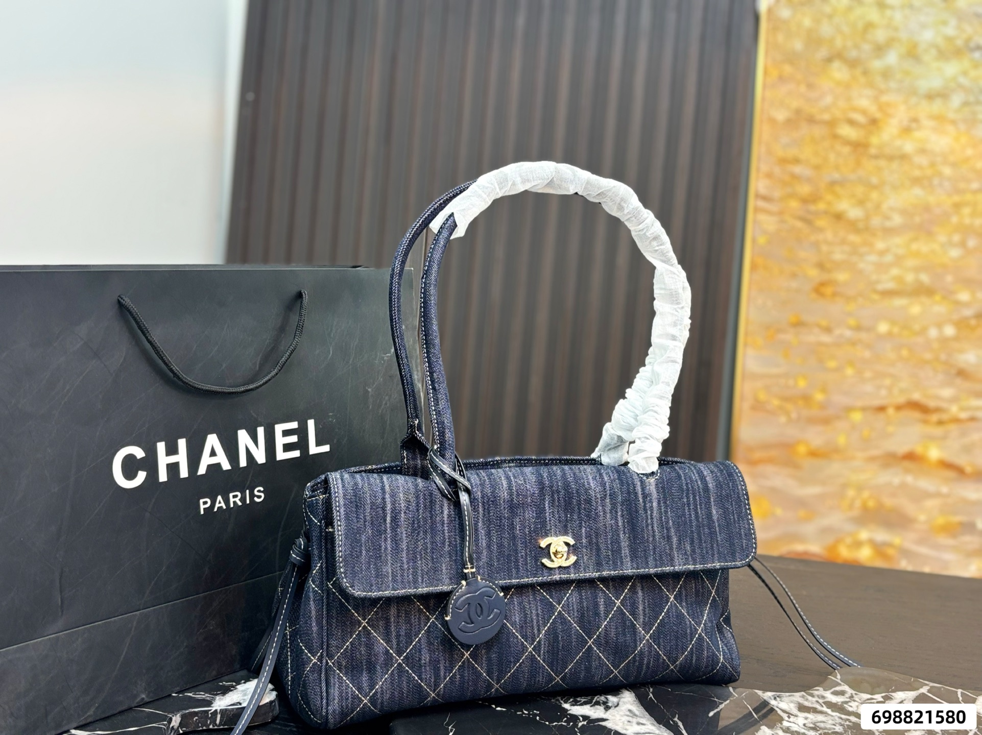 Chanel 26S Denim Baguette Bag